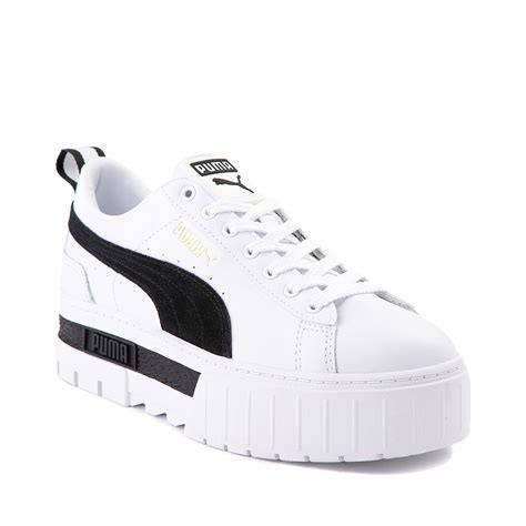 white puma platform sneakers